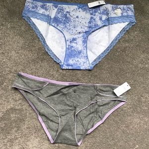 Two Pairs of Aerie Bikini Style Panties. Size L.